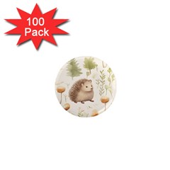 Hedgehog Mushroom 1  Mini Magnets (100 Pack)  by Ndabl3x