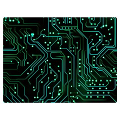 Circuits Circuit Board Green Two Sides Premium Plush Fleece Blanket (extra Small) by Ndabl3x