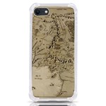 Retro Vintage Gray Map Middle Earth iPhone SE Front