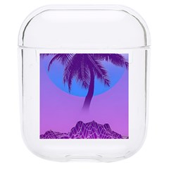 Palm Tree Vaporwave Synthwave Retro Style Hard Pc Airpods 1/2 Case by Cendanart