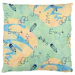 Background School Doodles Graphic Large Premium Plush Fleece Cushion Case (one Side) by Bedest