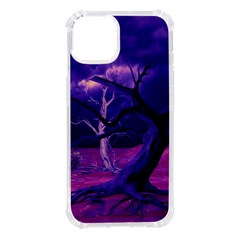 Forest Night Sky Clouds Mystical Iphone 14 Tpu Uv Print Case by Bedest