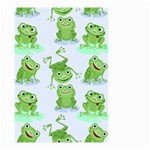 Cute Green Frogs Seamless Pattern Small Garden Flag (Two Sides) Back