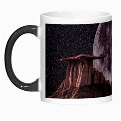 In The Cosmos Moon Sci-fi Space Sky Morph Mug by Cendanart