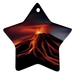 Volcanic Eruption Star Ornament (two Sides) by Proyonanggan