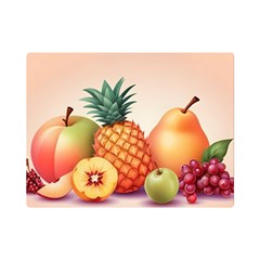 Fruit Pattern Apple Abstract Food Premium Plush Fleece Blanket (mini) by Proyonanggan