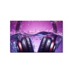 Headphones Sound Audio Music Radio Sticker (Rectangular) Front