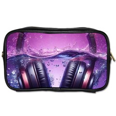 Headphones Sound Audio Music Radio Toiletries Bag (two Sides) by Hannah976