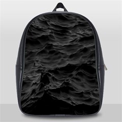 Black Sea Minimalist Dark Aesthetics Vaporwave School Bag (large) by Cemarart