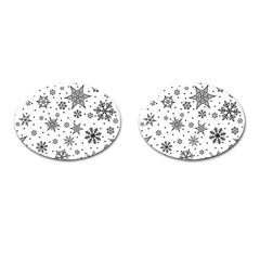 Snowflake-icon-vector-christmas-seamless-background-531ed32d02319f9f1bce1dc6587194eb Cufflinks (oval) by saad11