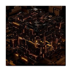 Cube Forma Glow 3d Volume Tile Coaster by Bedest