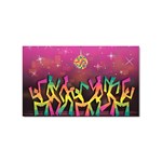 Dancing Colorful Disco Sticker (Rectangular) Front