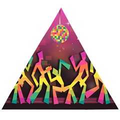 Dancing Colorful Disco Wooden Puzzle Triangle by Bajindul