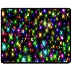 Star Colorful Christmas Abstract Fleece Blanket (medium) by Cemarart