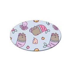 Pusheen Cat Cute Sticker (oval) by Grandong