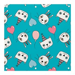 Cat Bunny Banner And Sign 3  X 3  by Grandong