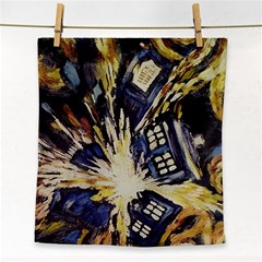 Tardis Doctor Who Pattern Face Towel by Cemarart