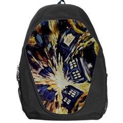 Tardis Doctor Who Pattern Backpack Bag by Cemarart