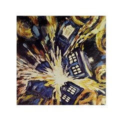 Tardis Doctor Who Pattern Square Satin Scarf (30  X 30 ) by Cemarart