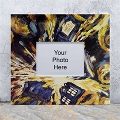 Tardis Doctor Who Pattern White Wall Photo Frame 5  X 7  by Cemarart