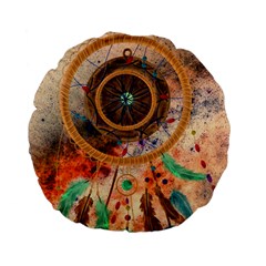 Dream Catcher Colorful Vintage Standard 15  Premium Flano Round Cushions by Cemarart