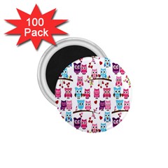 Owl Pattern 1 75  Magnets (100 Pack)  by Cemarart