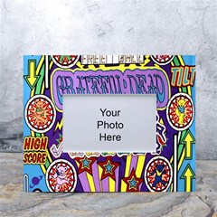 Grateful Dead White Tabletop Photo Frame 4 x6  by Cemarart