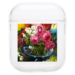 Flower And Parrot Art Flower Painting Soft Tpu Airpods 1/2 Case by Cemarart