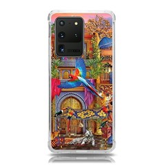 Arabian Street Art Colorful Peacock Tiger Man Parrot Horse Dancer Fantasy Samsung Galaxy S20 Ultra 6 9 Inch Tpu Uv Case by Cemarart