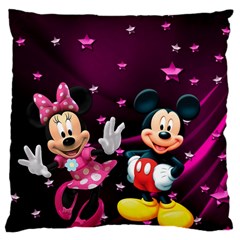 Cartoons, Disney, Mickey Mouse, Minnie Large Cushion Case (one Side) by nateshop