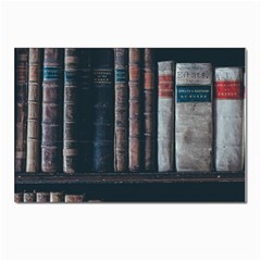 Aged Bookcase Books Bookshelves Postcard 4 x 6  (pkg Of 10) by Grandong