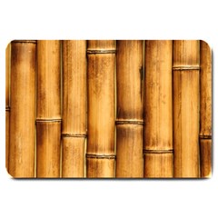 Brown Bamboo Texture  Large Doormat by nateshop