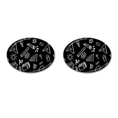 Knowledge Drawing Education Science Cufflinks (oval) by Proyonanggan