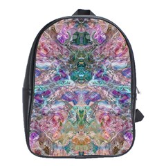 Spring Arabesque School Bag (xl) by kaleidomarblingart