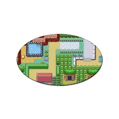 Pixel Map Game Sticker Oval (10 Pack) by Cemarart