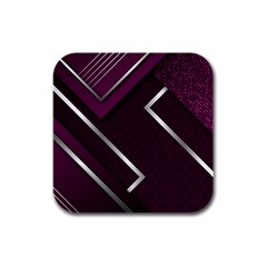 Purple Abstract Background, Luxury Purple Background Rubber Square Coaster (4 Pack) by nateshop