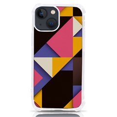 Retro Colorful Background, Geometric Abstraction Iphone 13 Mini Tpu Uv Print Case by nateshop