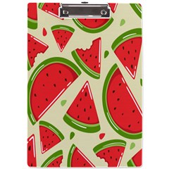 Cute Watermelon Seamless Pattern A4 Acrylic Clipboard by Grandong