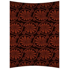 Brown Floral Pattern Floral Greek Ornaments Back Support Cushion by nateshop