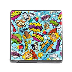 Graffiti Word Seamless Pattern Memory Card Reader (square 5 Slot) by Bedest