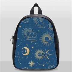 Asian Seamless Galaxy Pattern School Bag (small) by Cemarart