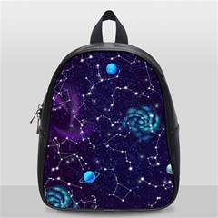 Realistic Night Sky With Constellations School Bag (small) by Cemarart