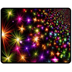 Star Colorful Christmas Xmas Abstract Fleece Blanket (medium) by Cemarart