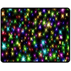 Star Colorful Christmas Abstract Fleece Blanket (medium) by Cemarart