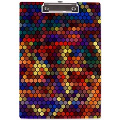 Hexagon Honeycomb Pattern Design A4 Acrylic Clipboard by Ndabl3x