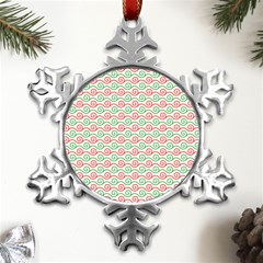 Mosaic Hexagon Honeycomb Metal Small Snowflake Ornament by Ndabl3x