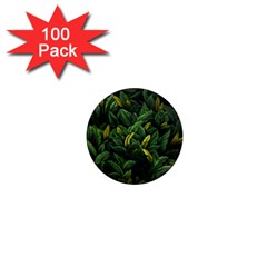 Banana Leaves 1  Mini Magnets (100 Pack)  by goljakoff