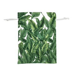 Tropical Leaves Lightweight Drawstring Pouch (m) by goljakoff