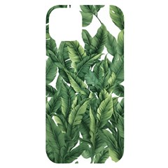 Tropical Leaves Iphone 14 Plus Black Uv Print Case by goljakoff