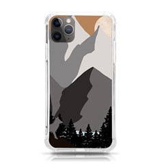 Mountain Wolf Tree Nature Moon Iphone 11 Pro Max 6 5 Inch Tpu Uv Print Case by Cemarart